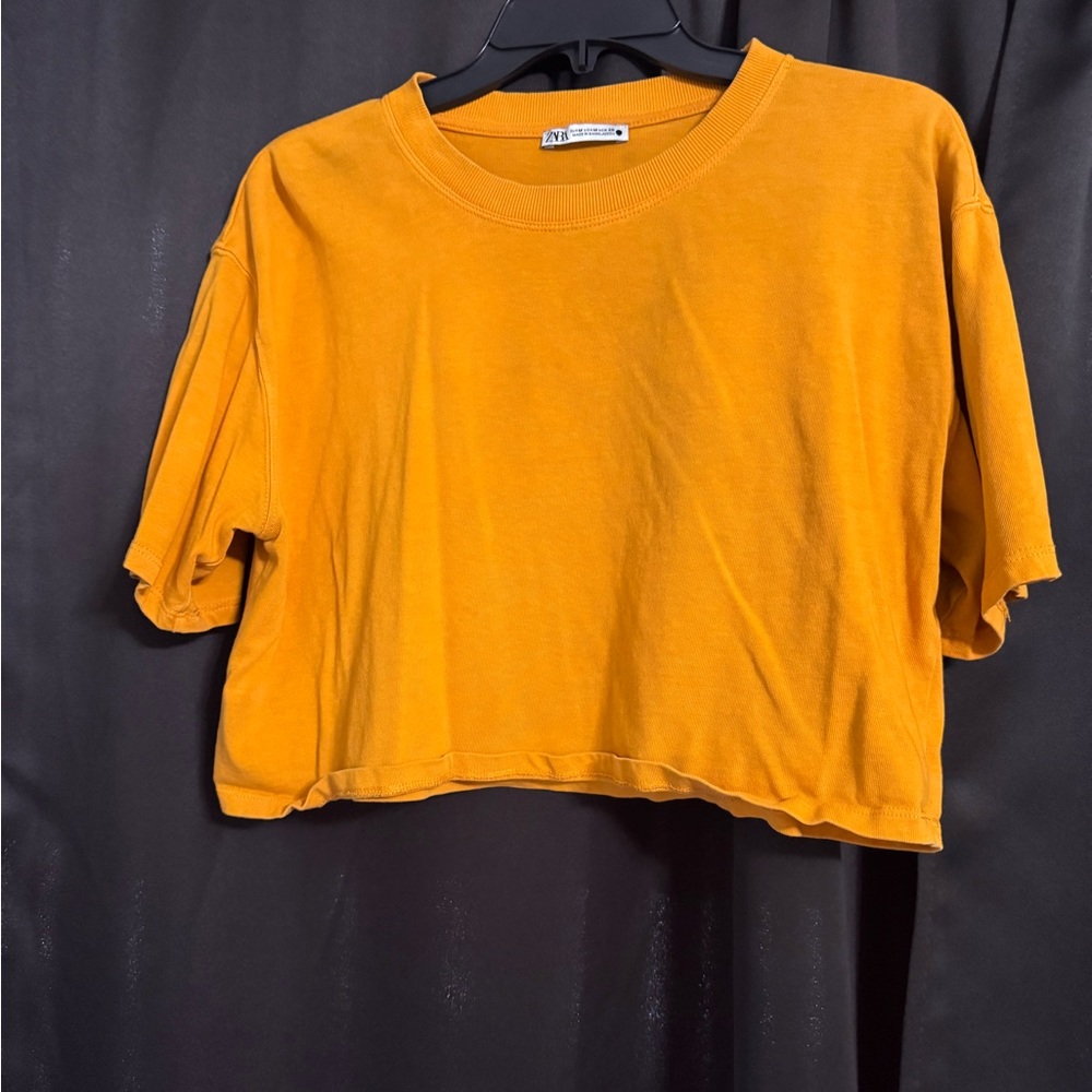 Zara Orange Crop Top